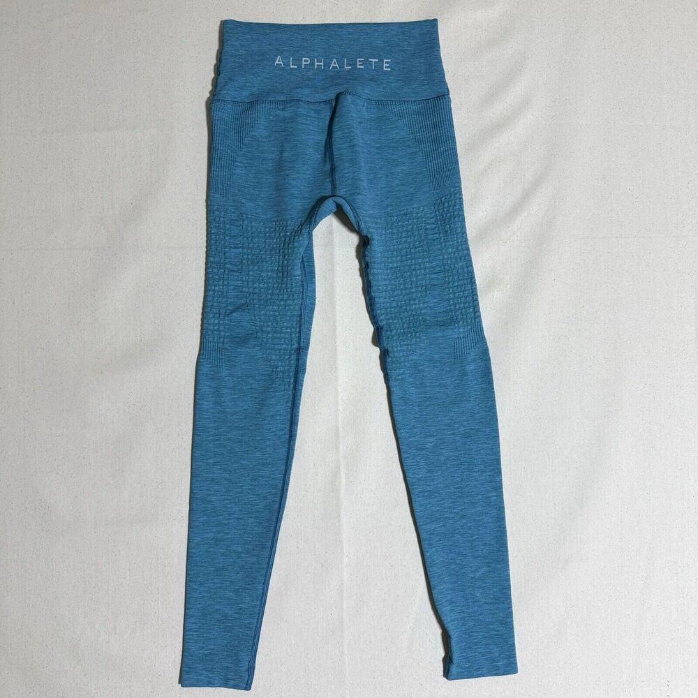 Alphalete Halo Athletics Leggings In Vivid Blue Compression Size Small
